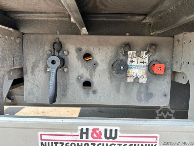 Open trailer with tarp H&W HWZPS24 TRIDEM Curtainsider AH MEGA 70m³