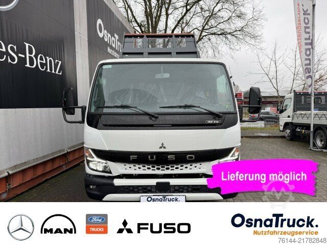 Transporter mit Kipper MITSUBISHI 3C15 AMT Hinterkipper+Box Automat.,Klima,AHK3,5t