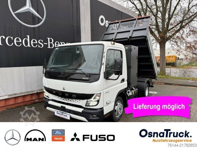 Transporter mit Kipper MITSUBISHI 3C15 AMT Hinterkipper+Box Automat.,Klima,AHK3,5t