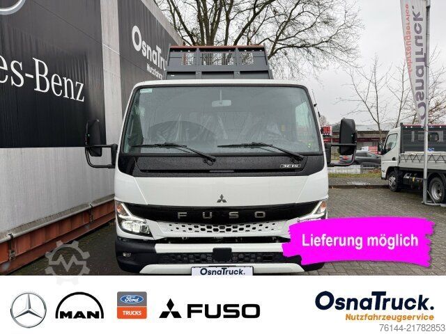 Transporter mit Kipper MITSUBISHI 3C15 AMT Hinterkipper+Box Automat.,Klima,AHK3,5t