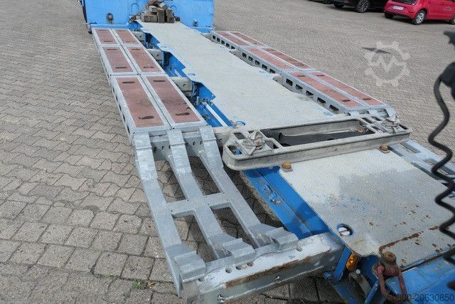 Low loader semitrailer MEUSBURGER MPG 2, ausziehbar, verbreiterbar, Radmulden, BPW
