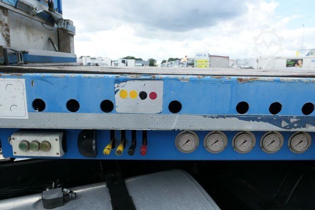 Low loader semitrailer MEUSBURGER MPG 2, ausziehbar, verbreiterbar, Radmulden, BPW