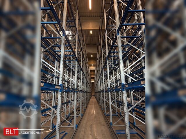 Heavy-duty shelf SSI Schäfer PR600 – 101 lfm | Höhe 9,85m Boden + 4 Ebenen | Fachlast bis 3500 kg