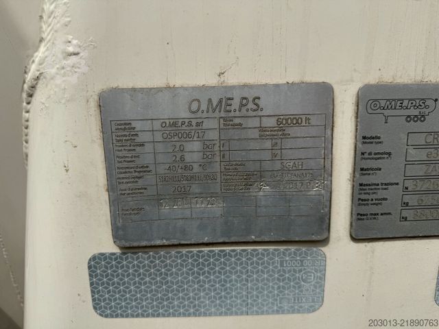 Silo semitrailer O.ME.P.S. o ADR 3 Achs 60.000 Liter