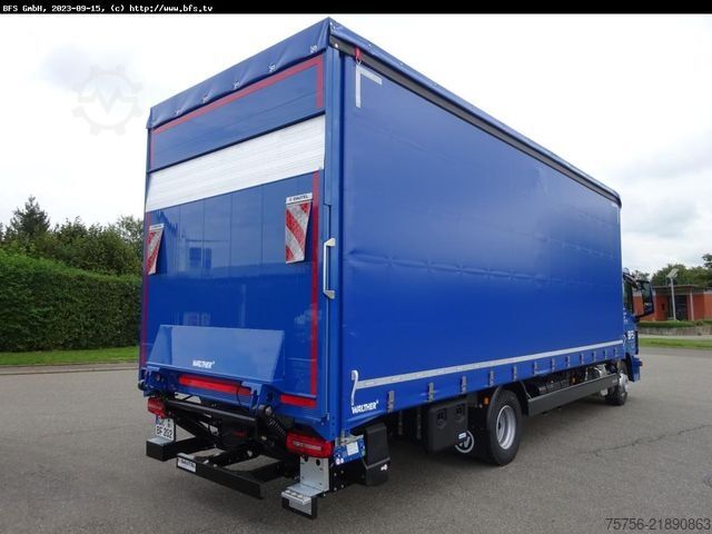 Flatbed truck with tarp MAN TGL (TG3) 12.250 4x2 BL CH Plane, Walther, LBW