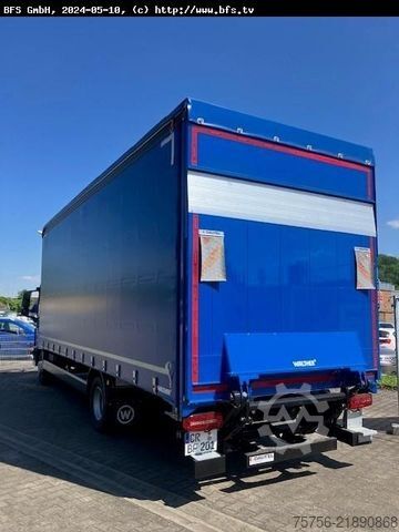 Flatbed truck with tarp MAN TGL (TG3) 12.250 4x2 BL CH Plane, Walther, LBW