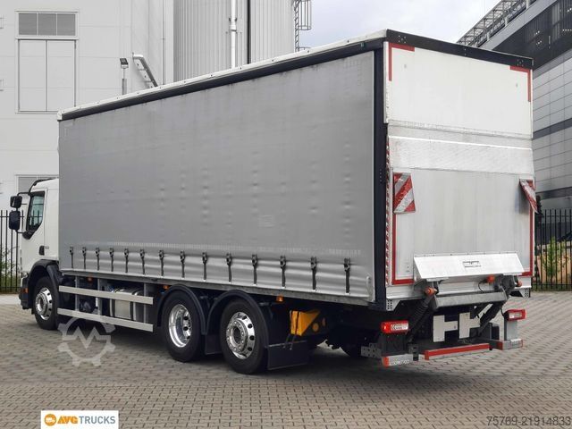Flatbed truck with tarp VOLVO FE 350 6X2 Schiebeplane Edscha Lenkachse