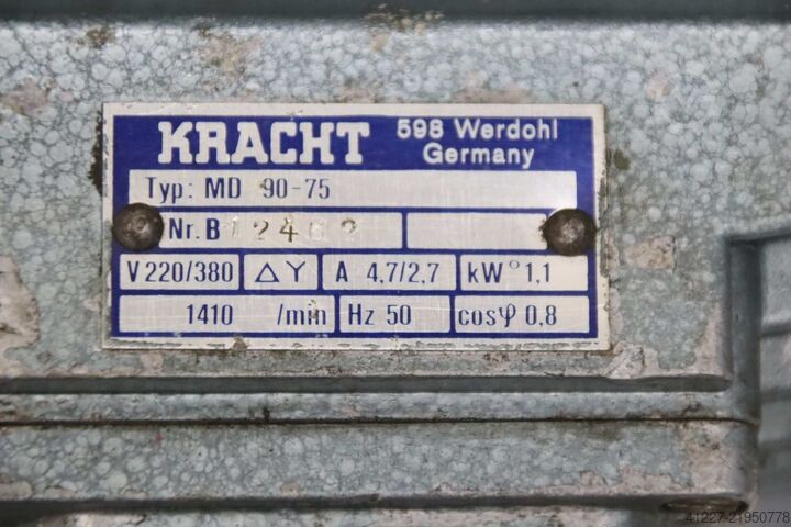Electric motor 1.1 kW 1410 rpm Kracht MD 90-75