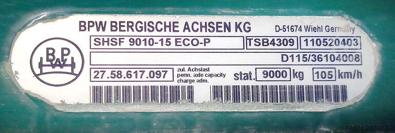 Achse BPW Bergische Achsen KG Achse BPW gebraucht BPW 3