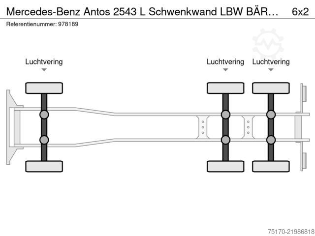 Mercedes-Benz Antos 2543 L Schwenkwand LBW BÄR 2.500kg AHK Mercedes-Benz Antos 2543 L Schwenkwand LBW BÄR 2.500kg AHK