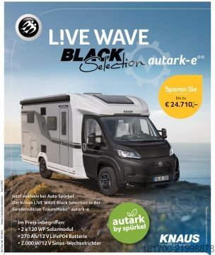 Semi-integrated camper Knaus L!VE WAVE 650 MEG Black Selection *TraumMobil*Autark e*