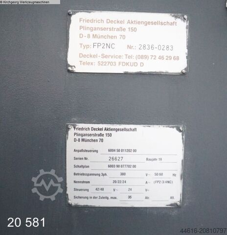 Werkzeugfräsmaschine - Universal DECKEL FP 2 NC / DIALOG 11