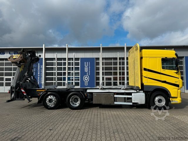 Logging truck DAF XF 530 6x2 Holztransport Kran PENZ 15Z9.50