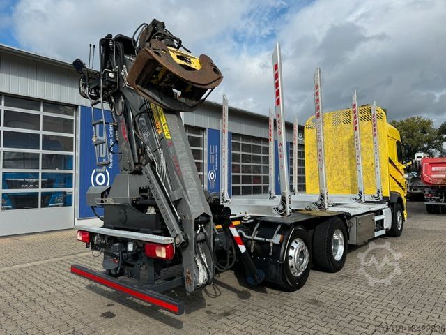 Logging truck DAF XF 530 6x2 Holztransport Kran PENZ 15Z9.50 *Anh.