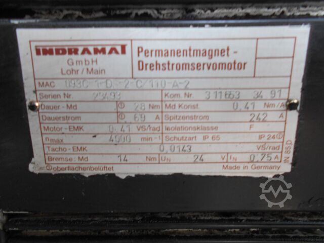 Electric motor Indramat U93C 1D 2C/110A2