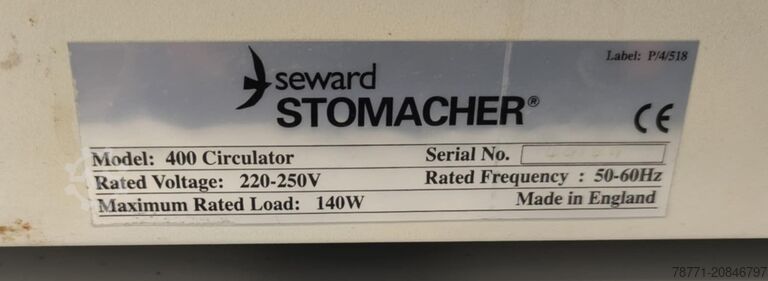 Lab Blender Seward Stomacher 400 Circulator
