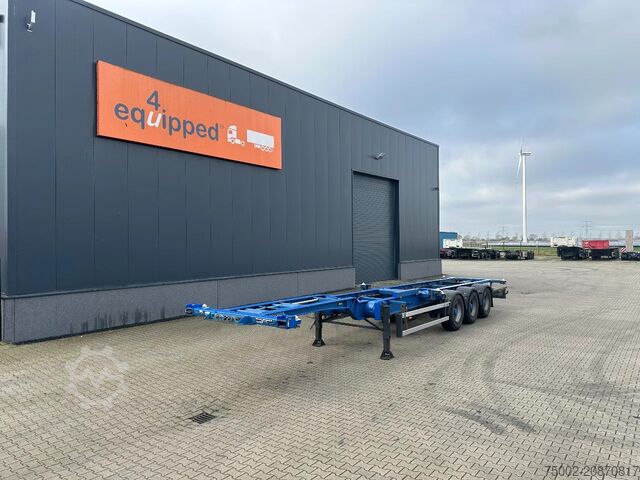 Container transportation Contar 40FT HIGH CUBE chassis / liftaxle / drumbrakes ...