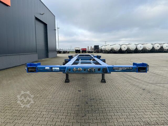 Container transportation Contar 40FT HIGH CUBE chassis / liftaxle / drumbrakes ...