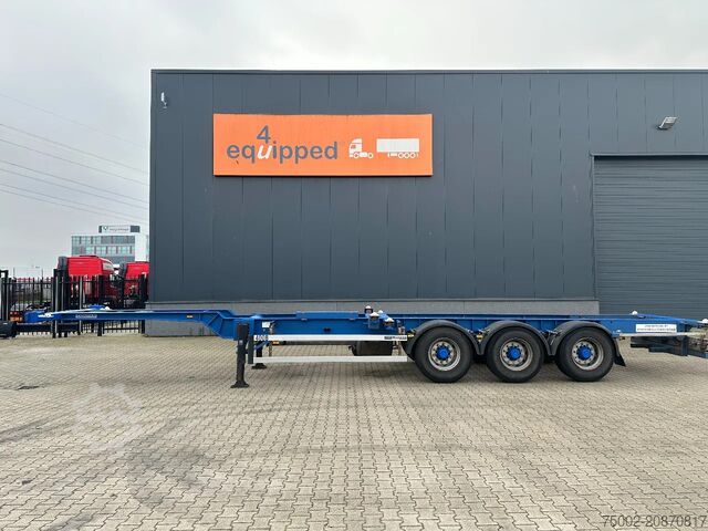 Container transportation Contar 40FT HIGH CUBE chassis / liftaxle / drumbrakes ...