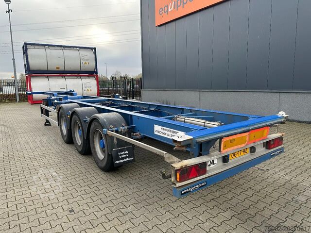 Container transportation Contar 40FT HIGH CUBE chassis / liftaxle / drumbrakes ...