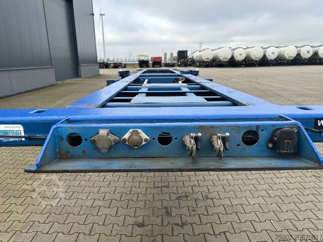 Container transportation Contar 40FT HIGH CUBE chassis / liftaxle / drumbrakes ...