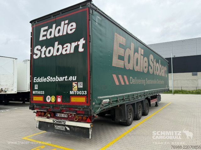 Open semitrailer with tarp Schmitz Cargobull Curtainsider Mega