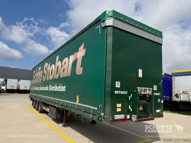 Open semitrailer with tarp Schmitz Cargobull Curtainsider Mega