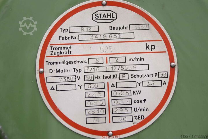 Kettenzug mit Fahrwerk 1250 kg Stahl Elektus R12