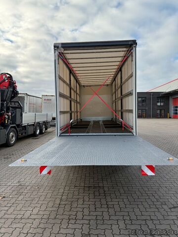 Flatbed truck with tarp MAN TGX 26.440 6x2 mit Schwerlast-Ladebordwand Rampe