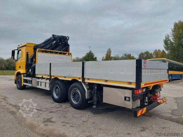 Flatbed truck MERCEDES-BENZ Arocs 2640 6X2 + Hiab XS 477 Hipro