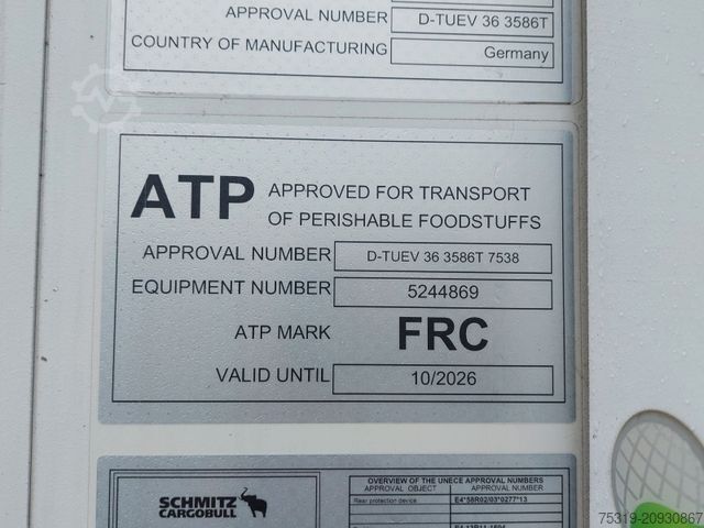 Reefer semitrailer SCHMITZ CARGOBULL SKO 24 Thermo King SLXi 300