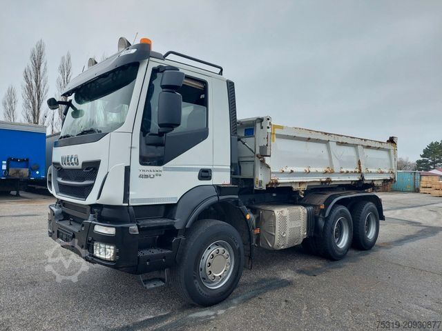 Three-sided tipper truck IVECO AD 260T45 BB Dautel Bordmatic 6x4
