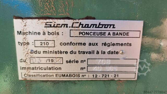 CHAMBON Langbandschleifer - Typ 210 Chambon 210