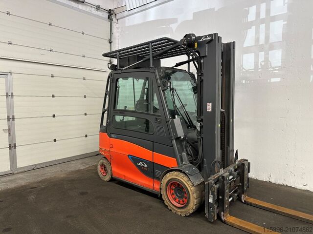 Elektro 4 Rad-Stapler Linde E45HL-01/600 - TRIPLEX 5,5 m - KLIMA !!!