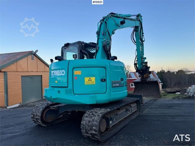 Raupenbagger Kobelco SK75SR-3E crawler excavator with rototilt, 4 bucke