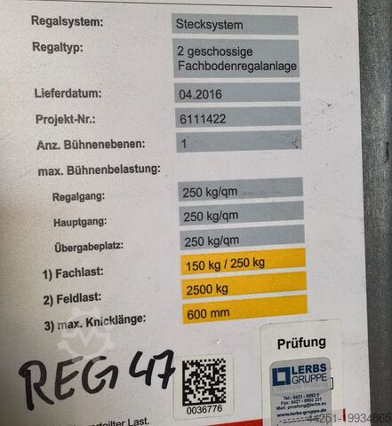 2 geschossige Fachbodenanlage 440 m² Schulte Lagertechnik MULTIplus