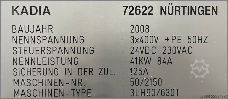 Honmaschine KADIA 3LH90/630T