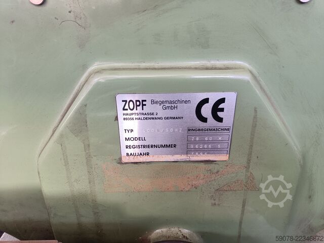 Tube bending machine Zopf RS 302