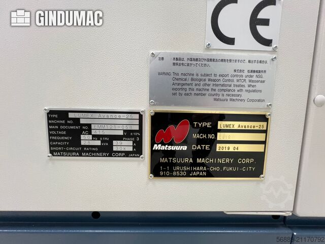 Matsuura  Lumex Avance 25 hybrid metal printer Matsuura Lumex Avance 25 hybrid metal printer