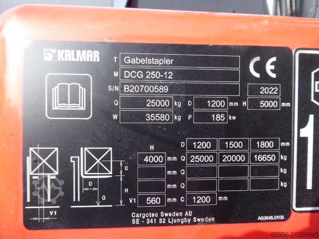 Diesel Forklift Kalmar DCG 250-12