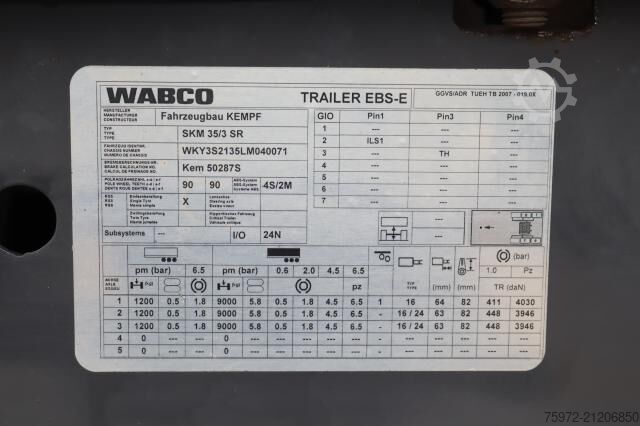 Kipper Auflieger Kempf KEMPF SKM 35/3 Hinterkipper