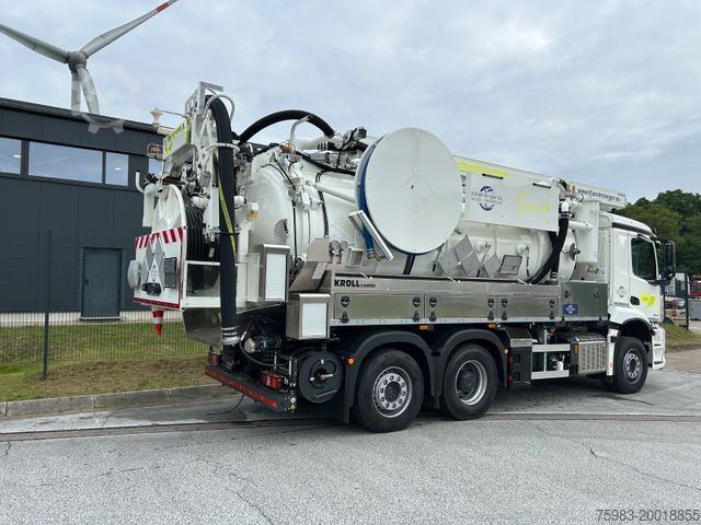 Vacuum tank truck MERCEDES-BENZ Arocs 2546 6x2 / KROLL ADR-Kombi Simultan