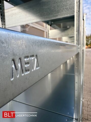 Modular shelf ca. 60,06 lfm. Fachbodenregale META H: 200 cm , T: 40 cm , 150 kg pro Ebene