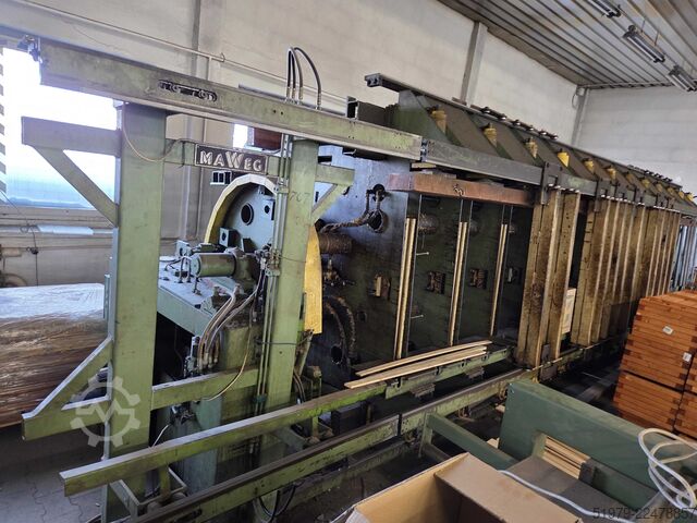Glulam Press solid wood panels 200mm MAWEG ROTOR 6000