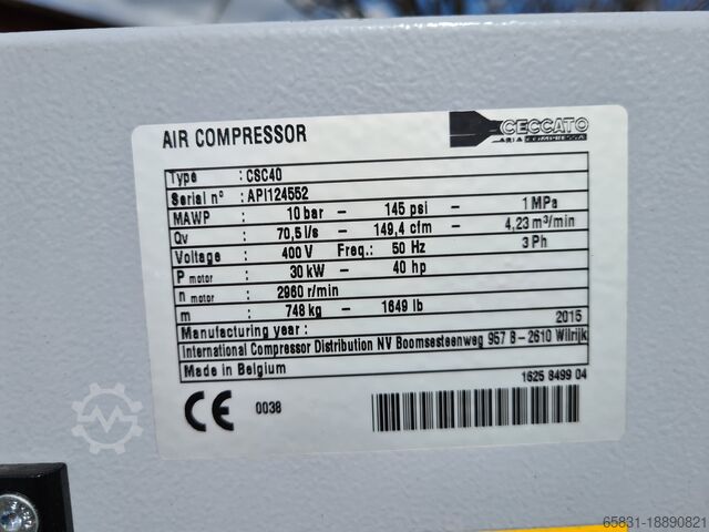 Schraubenkompressor Ceccato CSC 40
