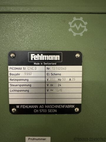 CNC tool milling machine Fehlmann Picomax 51-CNC 3