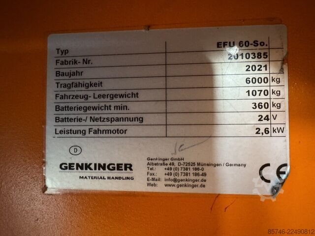 EFU 60 SO (6.0 t at 850 mm!! ) BAKA EFU 60 SO ( 6.0 T @ 850 MM !! )