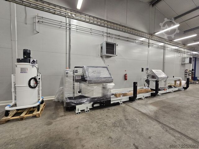 5-axis double head sawing machine Fom Industrie KEOPE E5 6.6m