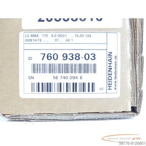 Heidenhain component Heidenhain LC 495S ML: 170 . 760 938-03 SN:56740094E - ! -