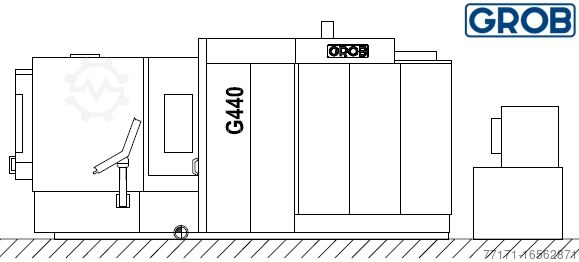 4-AXIS - HORIZONTAL - MACHINING CENTER GROB-WERKE G440